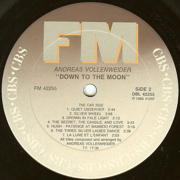 Andreas Vollenweider - Down To The Moon - LP