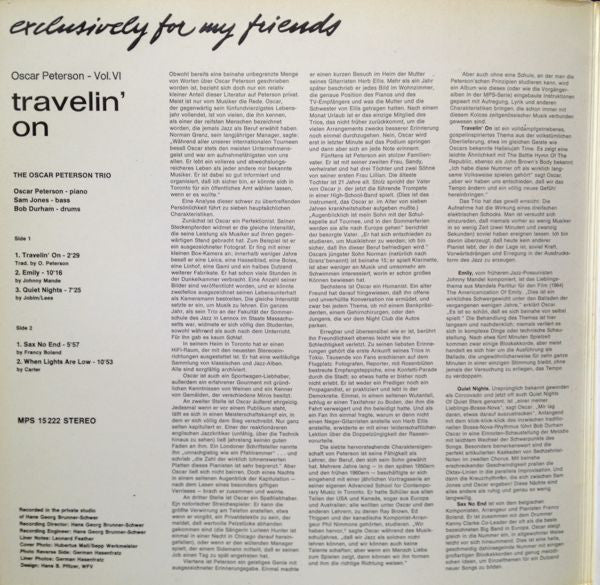 Oscar Peterson - Travelin' On - LP