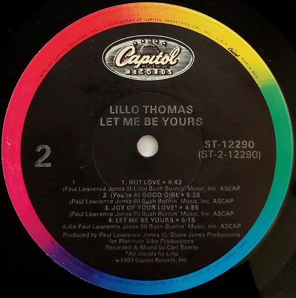 Lillo Thomas - Let Me Be Yours - LP