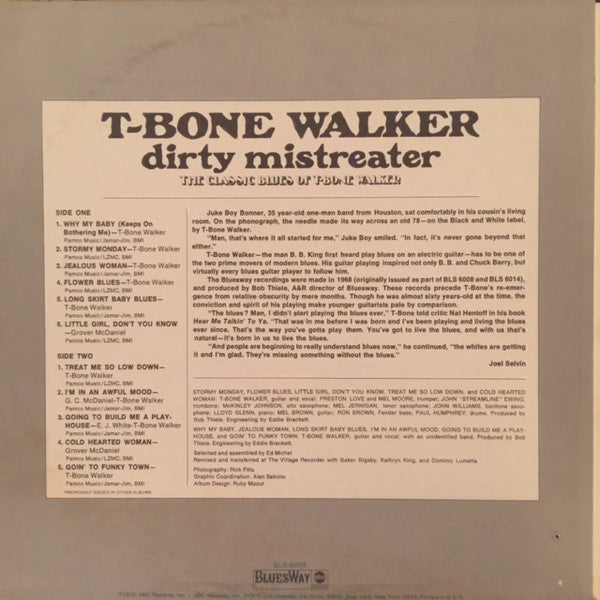 T-Bone Walker - Dirty Mistreater (The Classic Blues Of T-Bone Walker) - LP