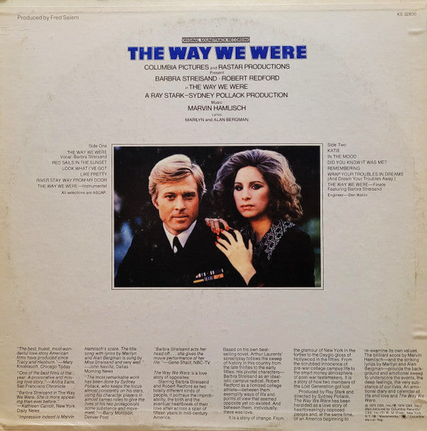 Marvin Hamlisch - The Way We Were (Original Soundtrack Recording) - LP