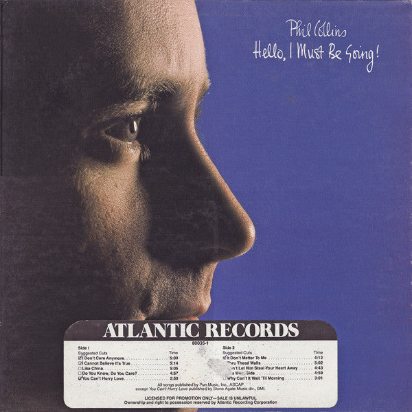 Phil Collins - Hello, I Must Be Going! - LP