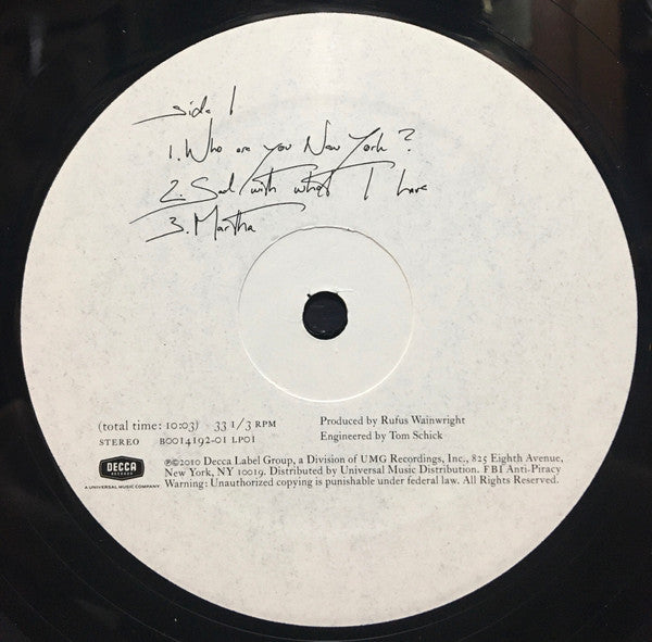 Rufus Wainwright - All Days Are Nights: Songs For Lulu - LP