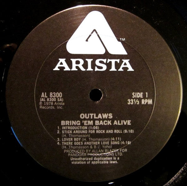 Outlaws - Bring It Back Alive - LP