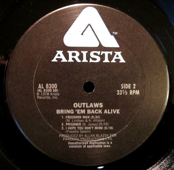 Outlaws - Bring It Back Alive - LP
