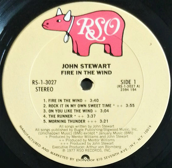 John Stewart (2) - Fire In The Wind - LP