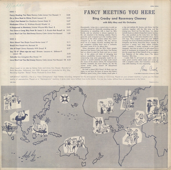 Bing Crosby And Rosemary Clooney - Fancy Meeting You Here - LP