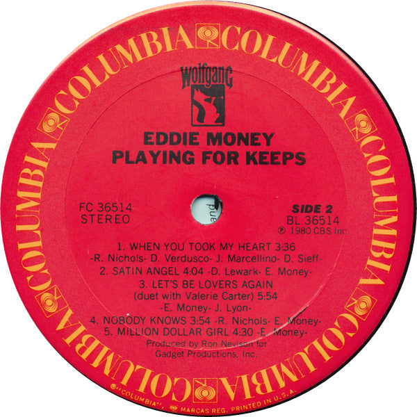 Eddie Money - Playing For Keeps - LP