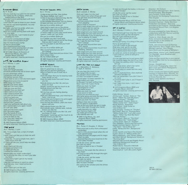 Eddie Money - Playing For Keeps - LP