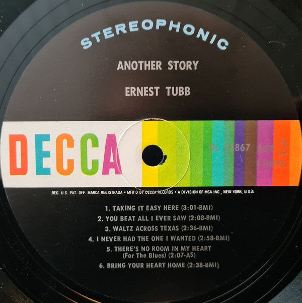 Ernest Tubb - Another Story - LP