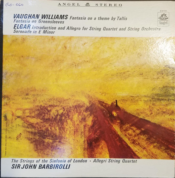 Vaughan Williams* / Elgar* - The Strings Of The Sinfonia Of London*, Allegri String Quartet*, Sir John Barbirolli - Music For String Orchestra - LP