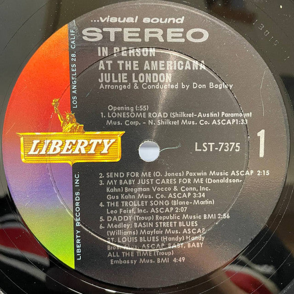 Julie London - In Person At The Americana - LP
