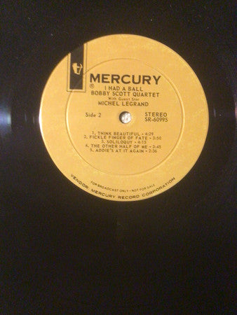Bobby Scott Quartet With Guest Star Michel Legrand - I Had A Ball - LP