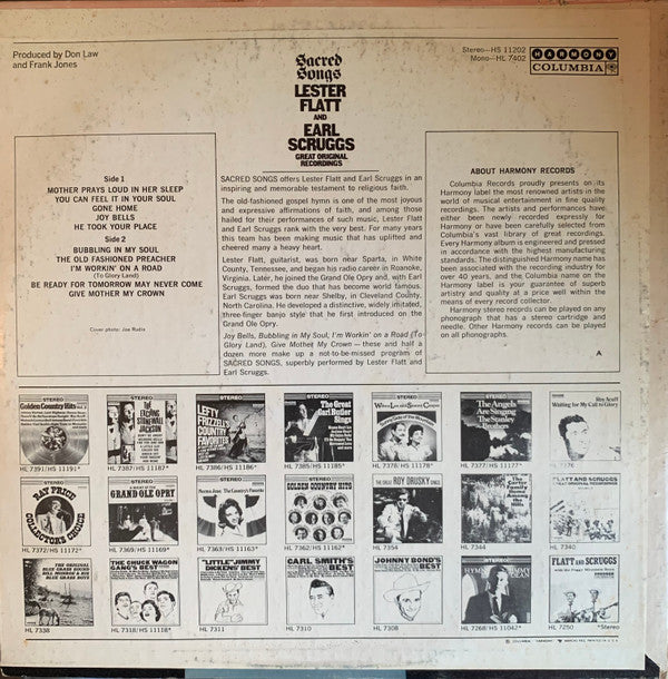 Lester Flatt And Earl Scruggs* - Sacred Songs - LP