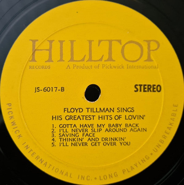 Floyd Tillman - Floyd Tillman Sings His Greatest Hits Of Lovin' - LP