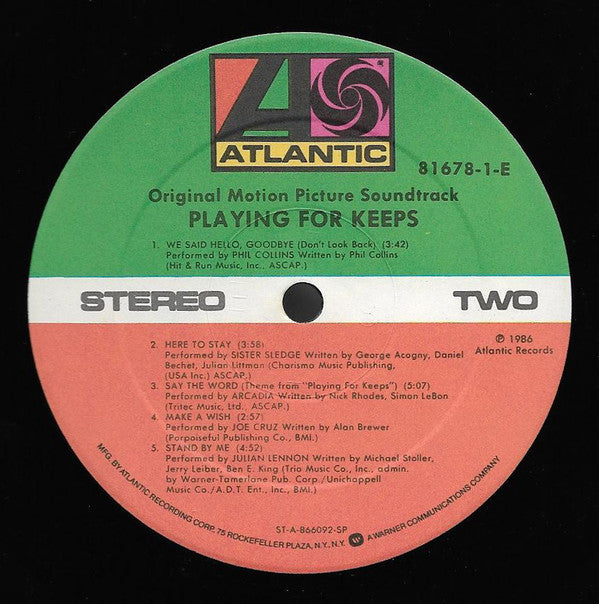 Various - Playing For Keeps (Original Motion Picture Soundtrack) - LP