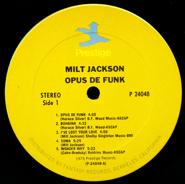 Milt Jackson - Opus De Funk - LP