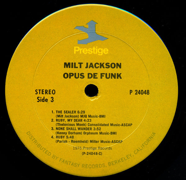 Milt Jackson - Opus De Funk - LP