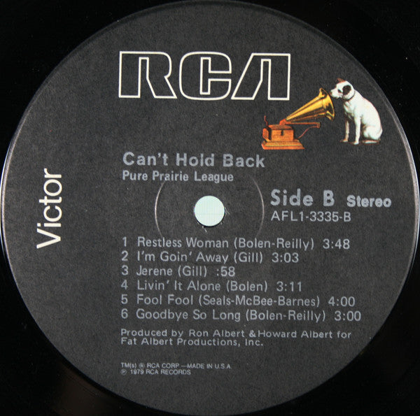 Pure Prairie League - Can't Hold Back - LP