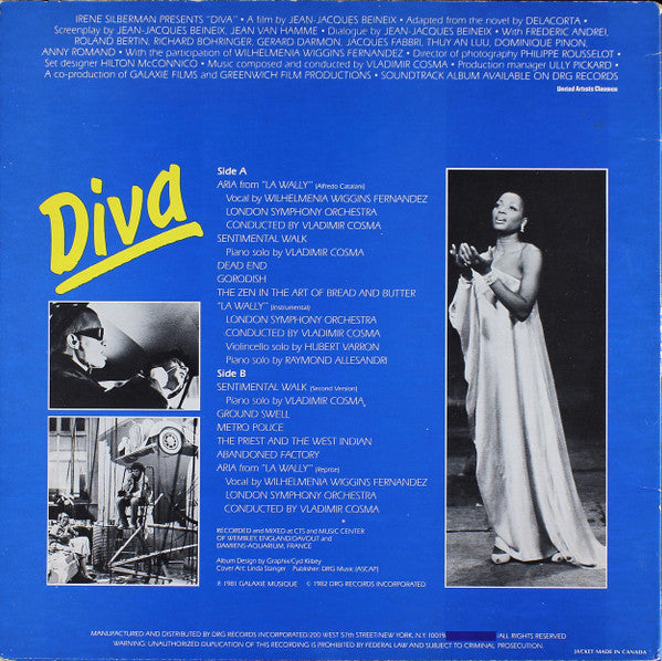 Vladimir Cosma - Diva (Original Soundtrack Recording) - LP