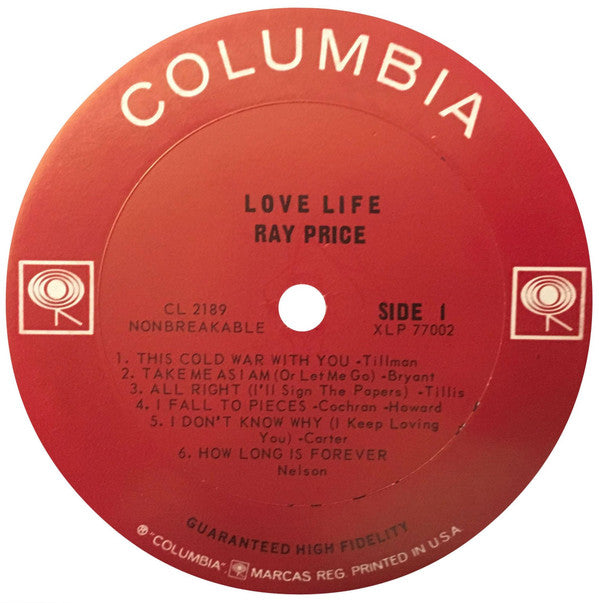 Ray Price - Love Life - LP