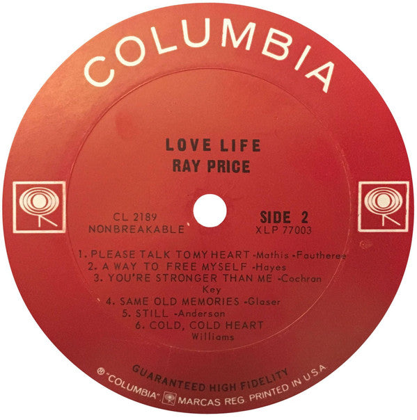 Ray Price - Love Life - LP