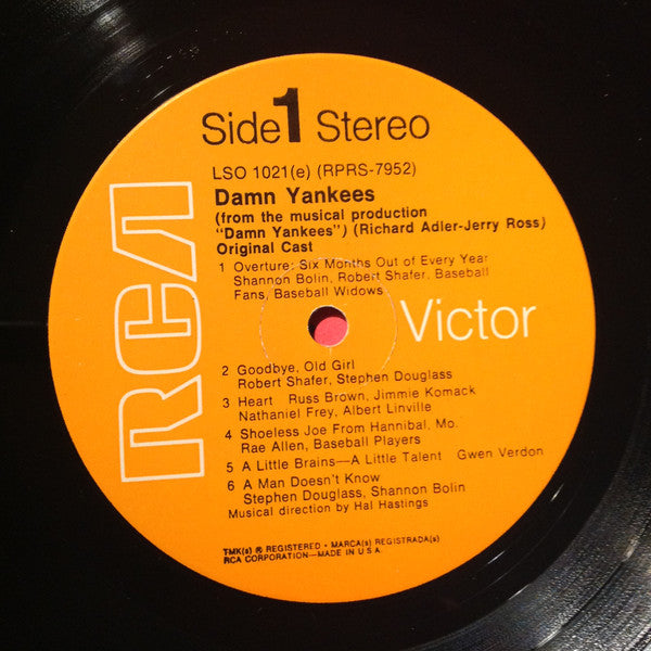 Gwen Verdon, Stephen Douglass, Ray Walston - Damn Yankees (An Original Cast Recording) - LP