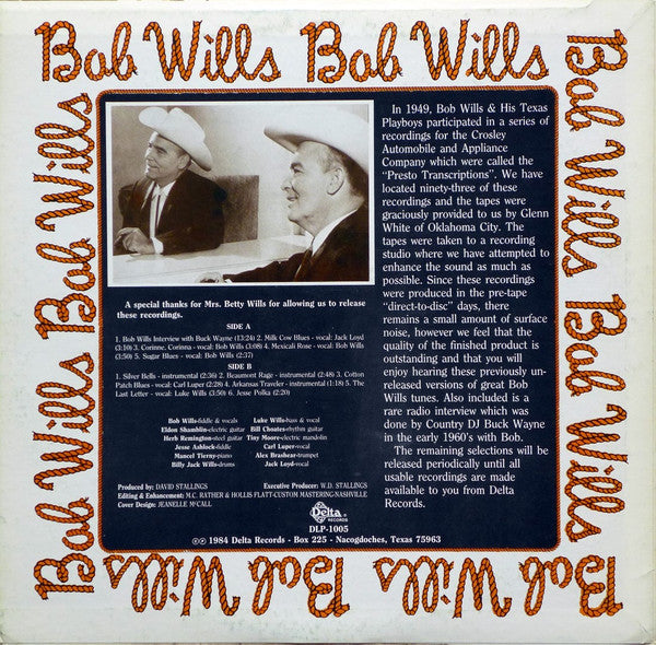 Bob Wills - For Collectors Volume One - LP