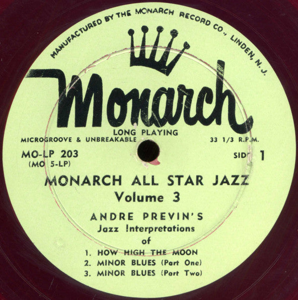 André Previn - Monarch All Star Jazz Volume 3 - LP