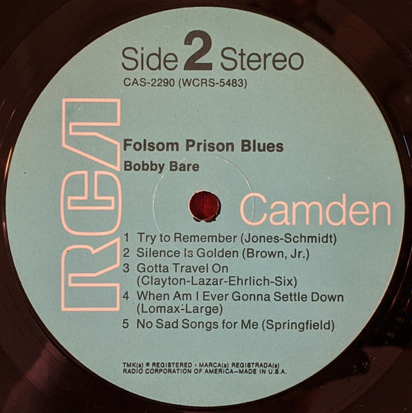 Bobby Bare - Folsom Prison Blues - LP