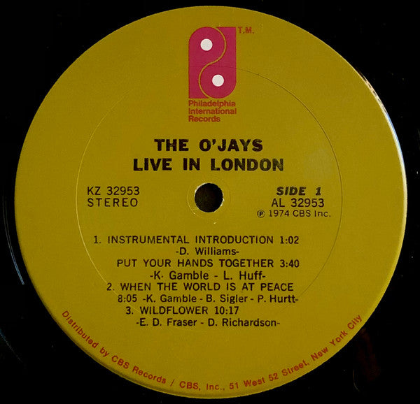 The O'Jays - Live In London - LP