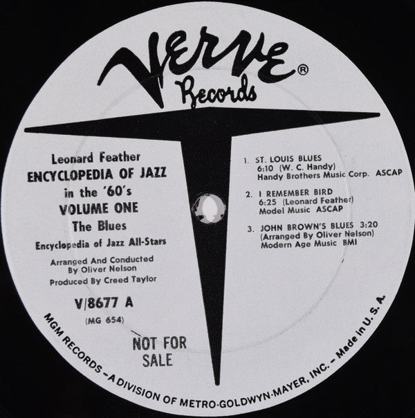 Various - Leonard Feather Encyclopedia Of Jazz In The '60's Volume One The Blues - LP