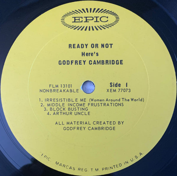 Godfrey Cambridge - Ready Or Not ... Here's Godfrey Cambridge - LP
