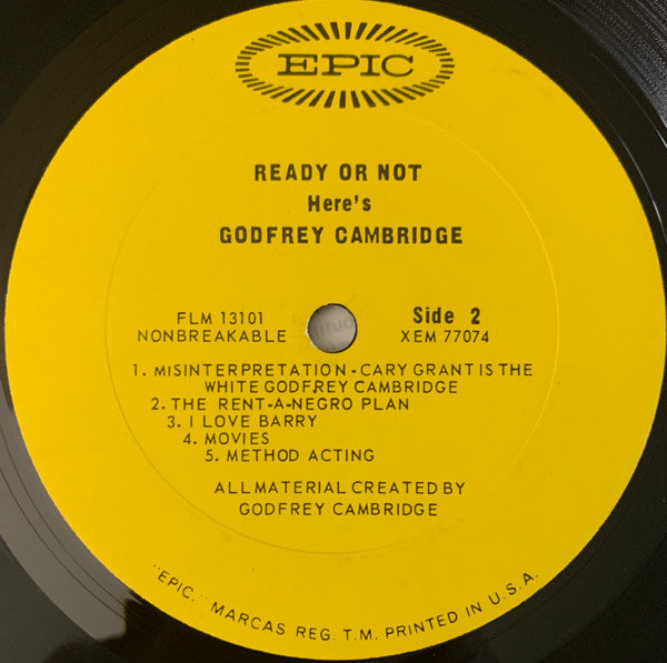 Godfrey Cambridge - Ready Or Not ... Here's Godfrey Cambridge - LP