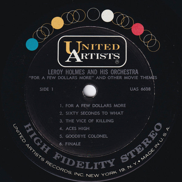 LeRoy Holmes And His Orchestra* - For A Few Dollars More And Other Motion Picture Themes - LP