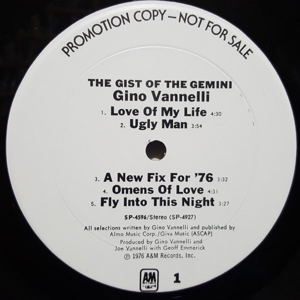 Gino Vannelli - The Gist Of The Gemini - LP