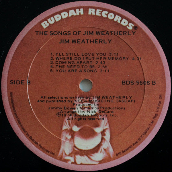 Jim Weatherly - The Songs Of Jim Weatherly - LP