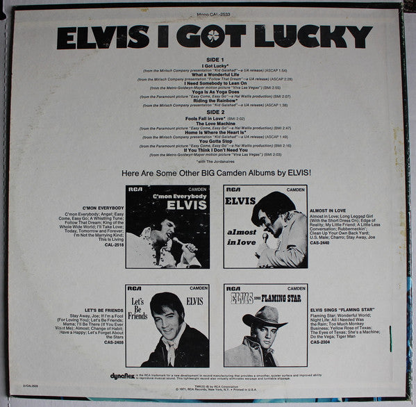Elvis Presley - I Got Lucky - LP