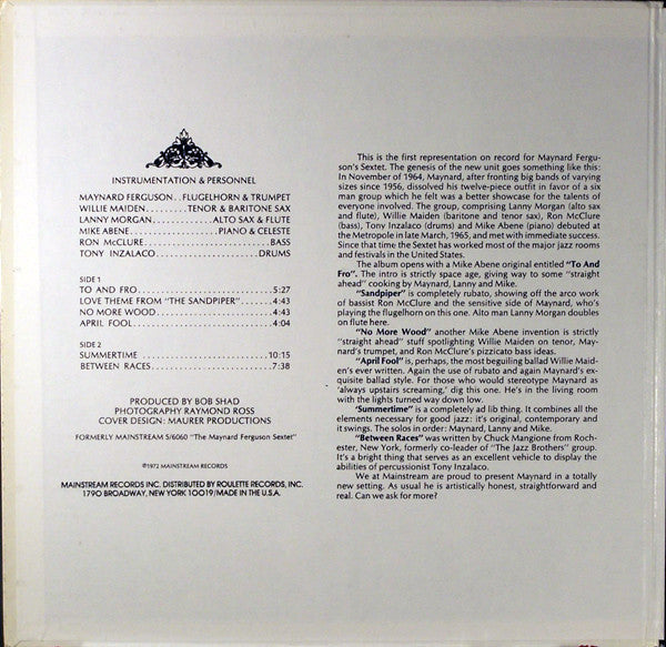 Maynard Ferguson - Six By Six - LP