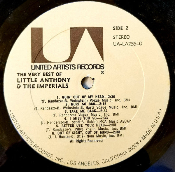 Little Anthony & The Imperials - The Very Best Of Little Anthony & The Imperials - LP