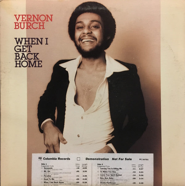 Vernon Burch - When I Get Back Home - LP
