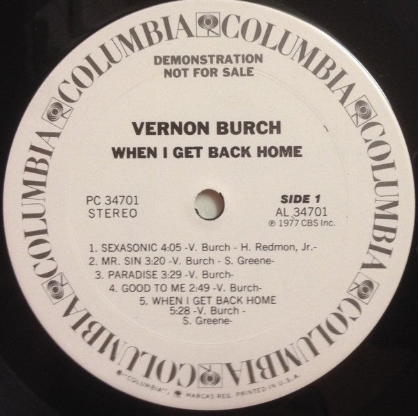 Vernon Burch - When I Get Back Home - LP