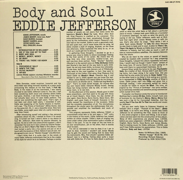 Eddie Jefferson - Body And Soul - LP