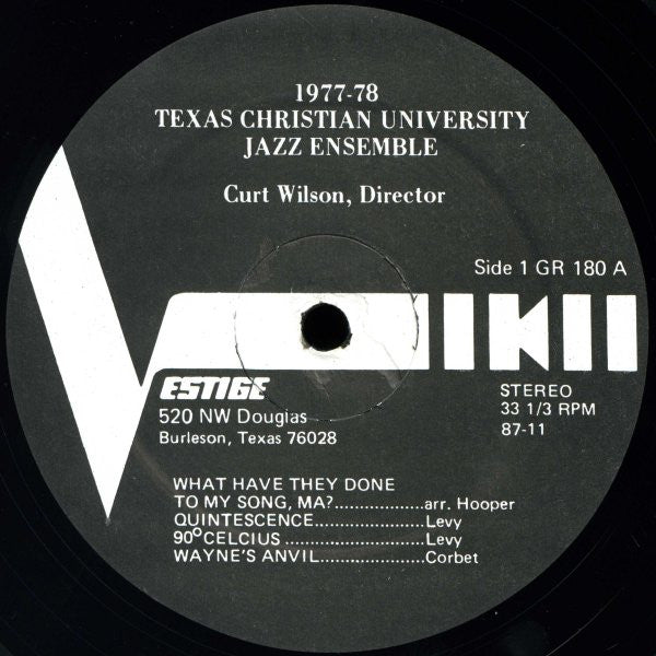 The Texas Christian University Jazz Ensemble - Look What They've Done To My Song Ma! - LP