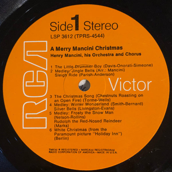 Henry Mancini And His Orchestra And Chorus - A Merry Mancini Christmas - LP