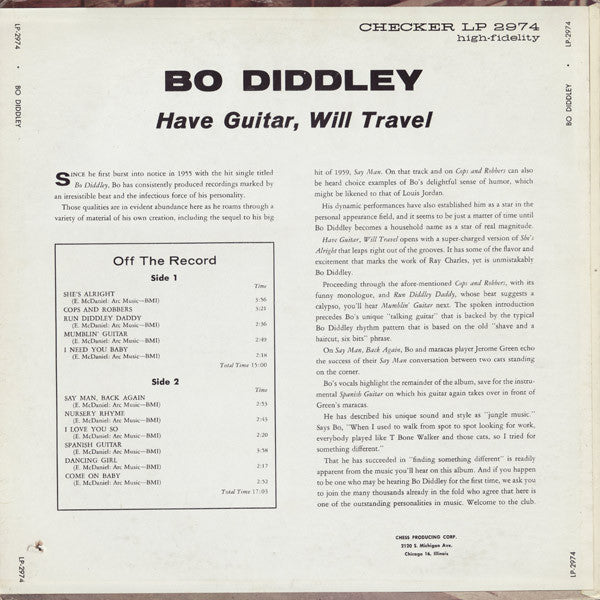 Bo Diddley - Have Guitar, Will Travel - LP
