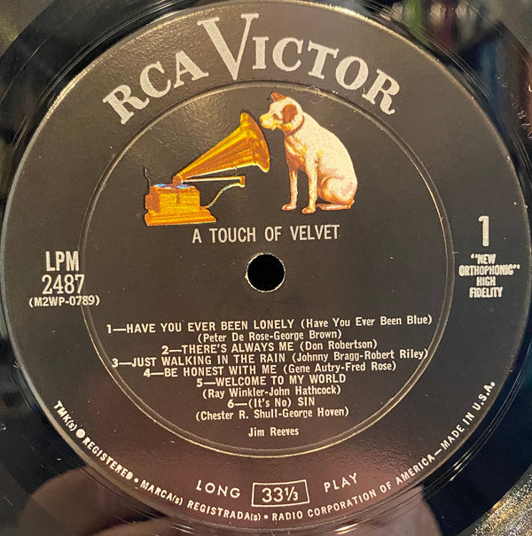 Jim Reeves - A Touch Of Velvet - LP