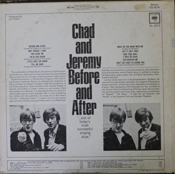 Chad and Jeremy* - Before And After - LP