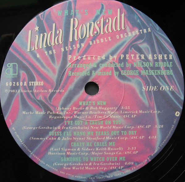 Linda Ronstadt & The Nelson Riddle Orchestra* - What's New - LP