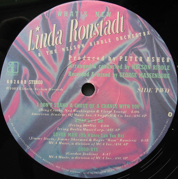 Linda Ronstadt & The Nelson Riddle Orchestra* - What's New - LP